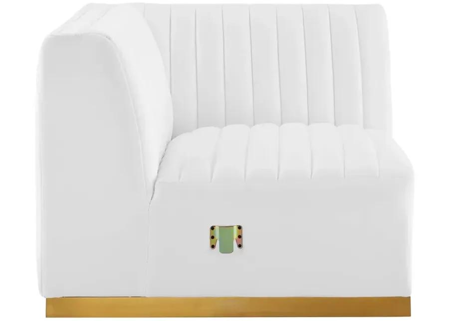 Conjure Channel Tufted Performance Velvet Left Corner Chair