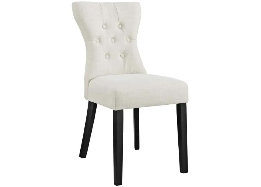 Silhouette Dining Side Chairs Upholstered Fabric Set of 2