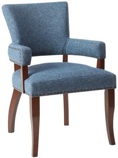 Madison Park Dawson Blue Arm Dining Chair