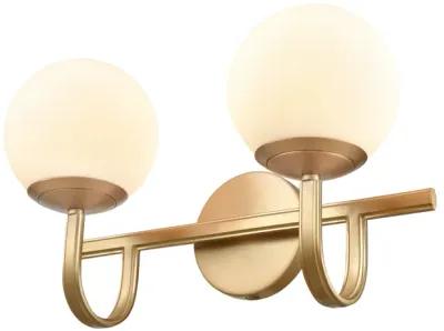 Caroline 16'' Wide 2-Light Vanity Light - Brushed Gold