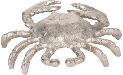 Metal, 7" Crab Deco Silver