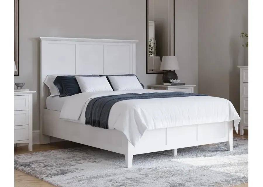 Grace King-size Three Panel Bed in Snowfall White