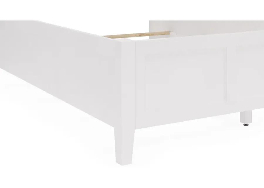 Grace King-size Three Panel Bed in Snowfall White