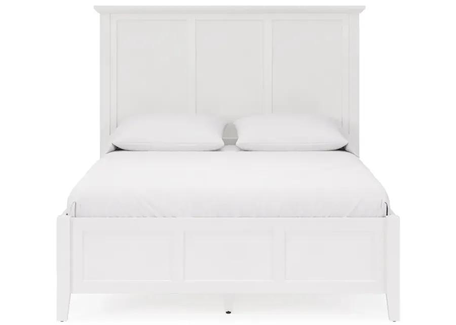 Grace King-size Three Panel Bed in Snowfall White