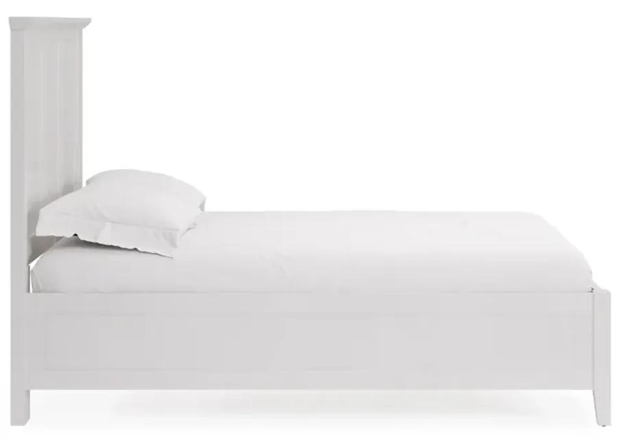 Grace King-size Three Panel Bed in Snowfall White