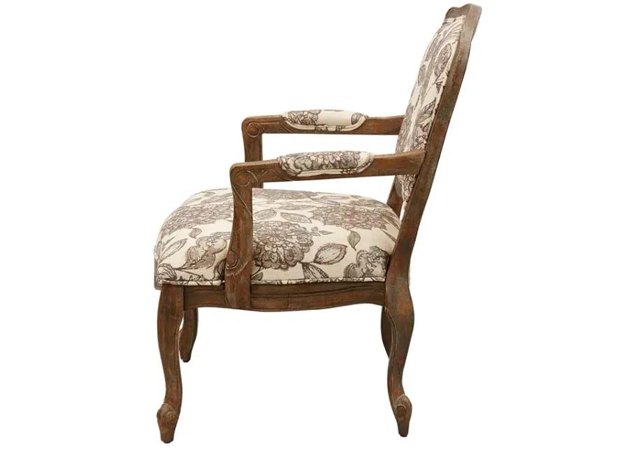 Madison Park Monroe Multi Camel Back Exposed Wood Chair