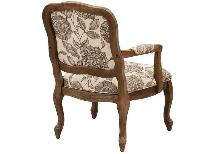 Madison Park Monroe Multi Camel Back Exposed Wood Chair