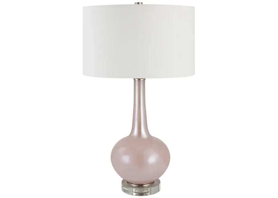 Rosa Pink Glass Table Lamp