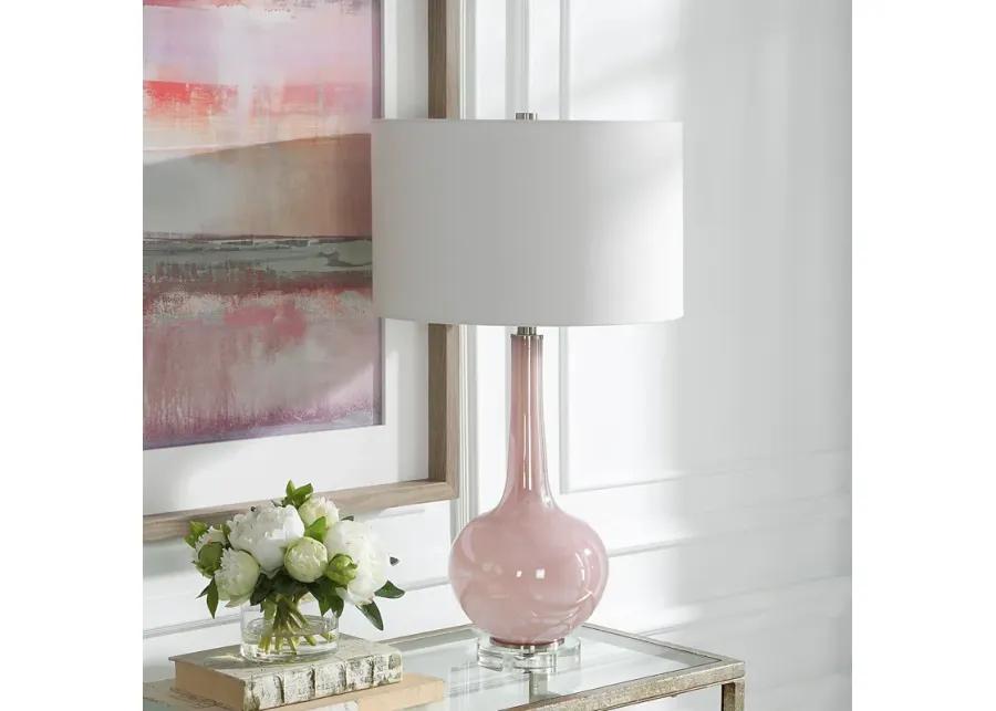 Rosa Pink Glass Table Lamp