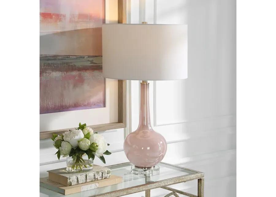 Rosa Pink Glass Table Lamp