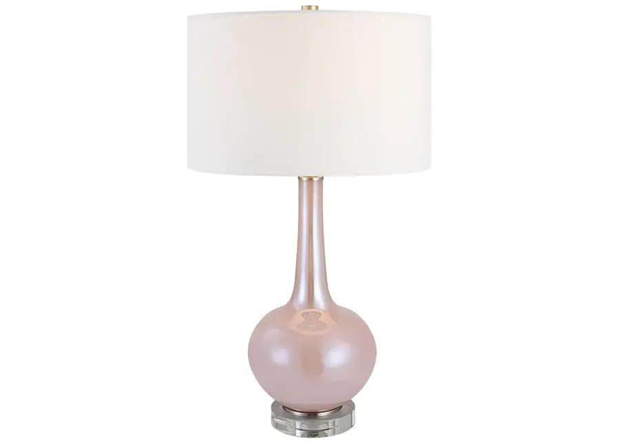 Rosa Pink Glass Table Lamp