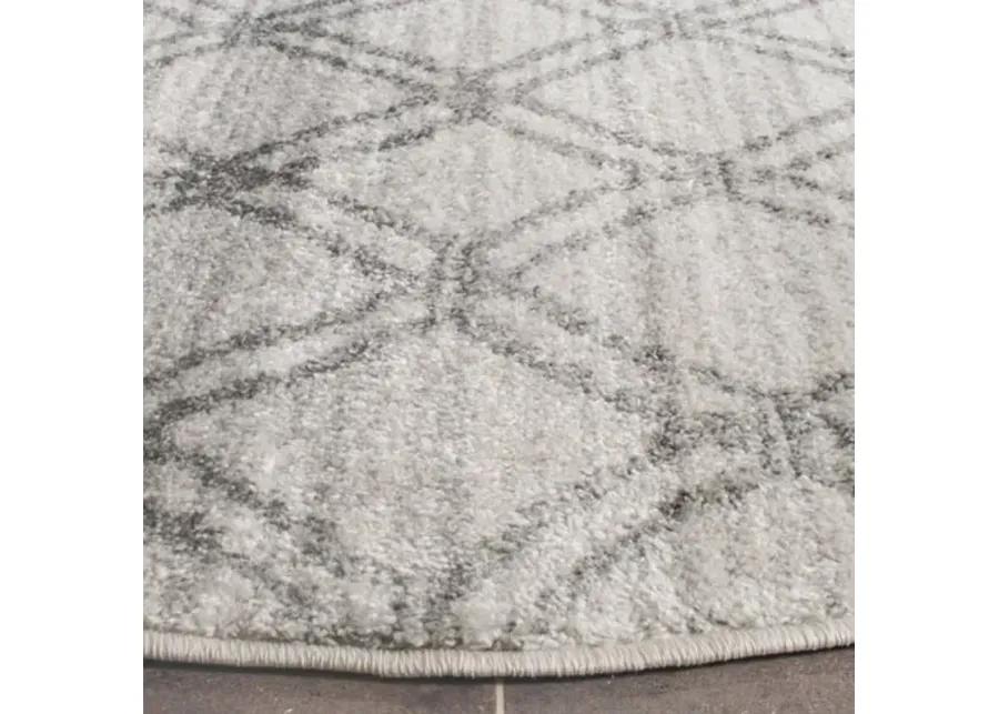 Adirondack Contemporary Silver / Charcoal 6' X 9' Powerloomed Rug