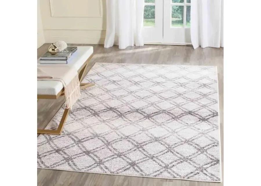 Adirondack Contemporary Silver / Charcoal 6' X 9' Powerloomed Rug