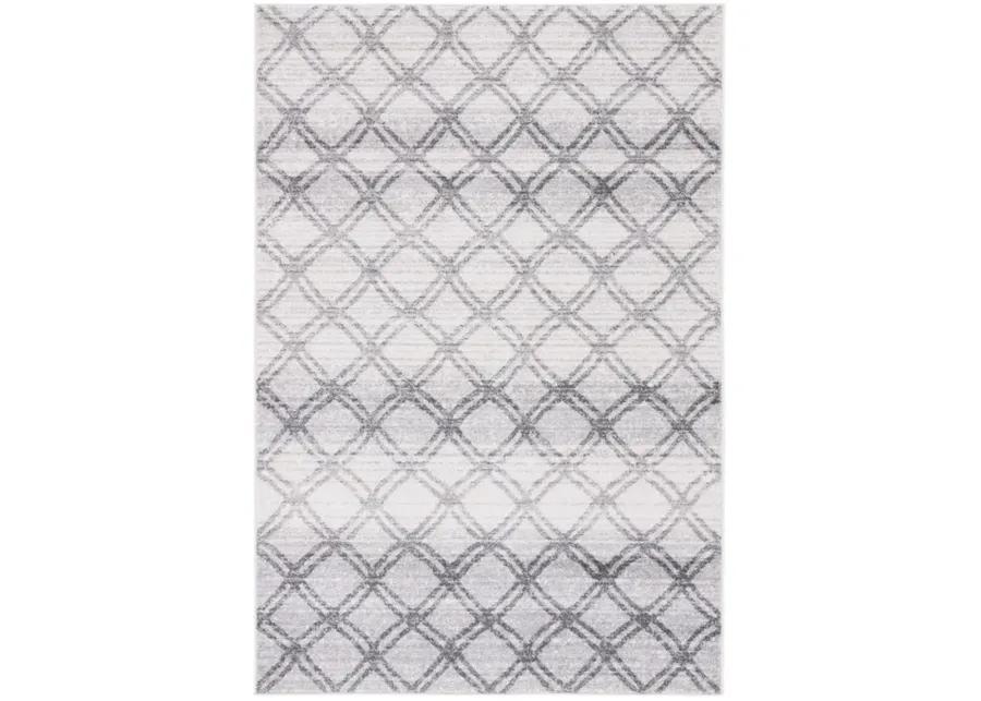 Adirondack Contemporary Silver / Charcoal 6' X 9' Powerloomed Rug