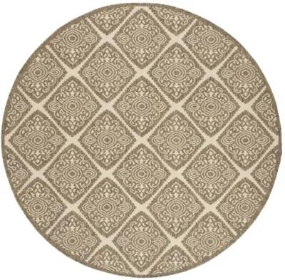 LINDEN 132 Collection LND132C-6R Cream / Beige 6'-7" X 6'-7" Round