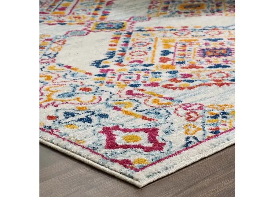 Entourage Khalida Distressed Floral Lattice 8x10 Area Rug