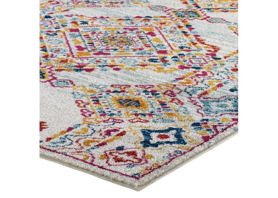 Entourage Khalida Distressed Floral Lattice 8x10 Area Rug