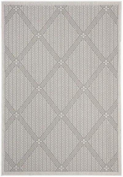 Safavieh BERMUDA 800 Collection BMU811B-5 Cream / Grey 5'-3" X 7'-6"