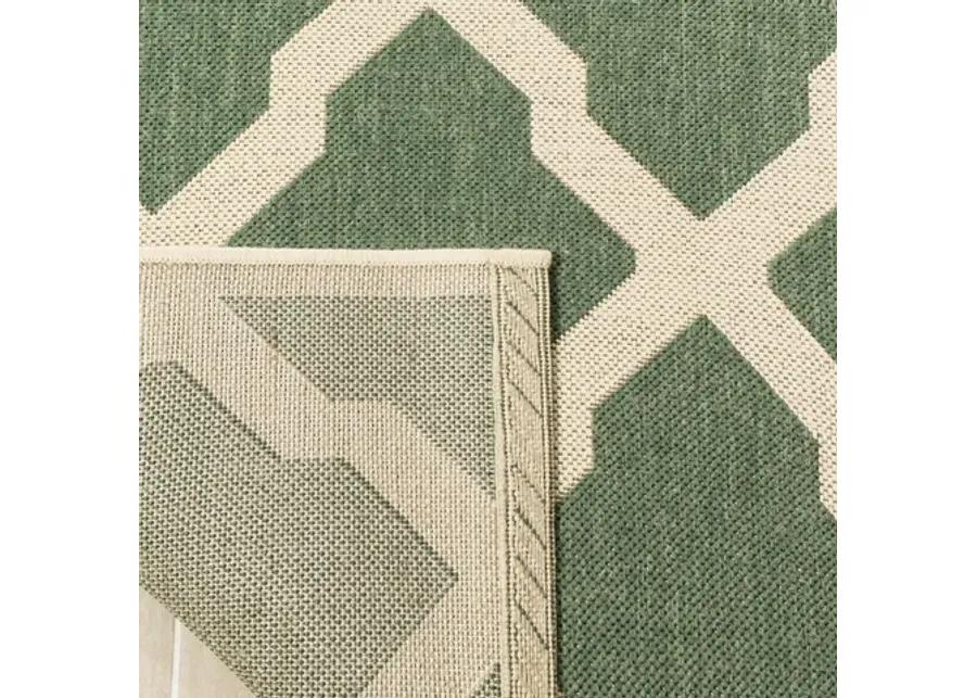 LINDEN 122 Collection LND122Y-6SQ Green / Creme 6'-7" X 6'-7" Square