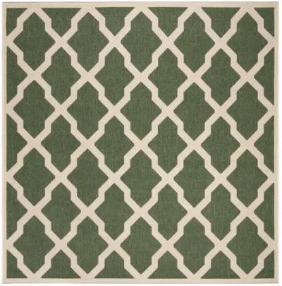 LINDEN 122 Collection LND122Y-6SQ Green / Creme 6'-7" X 6'-7" Square