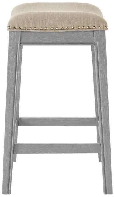 grover kd fabric counter stool ash gray frame, lyon cream(assembly required)