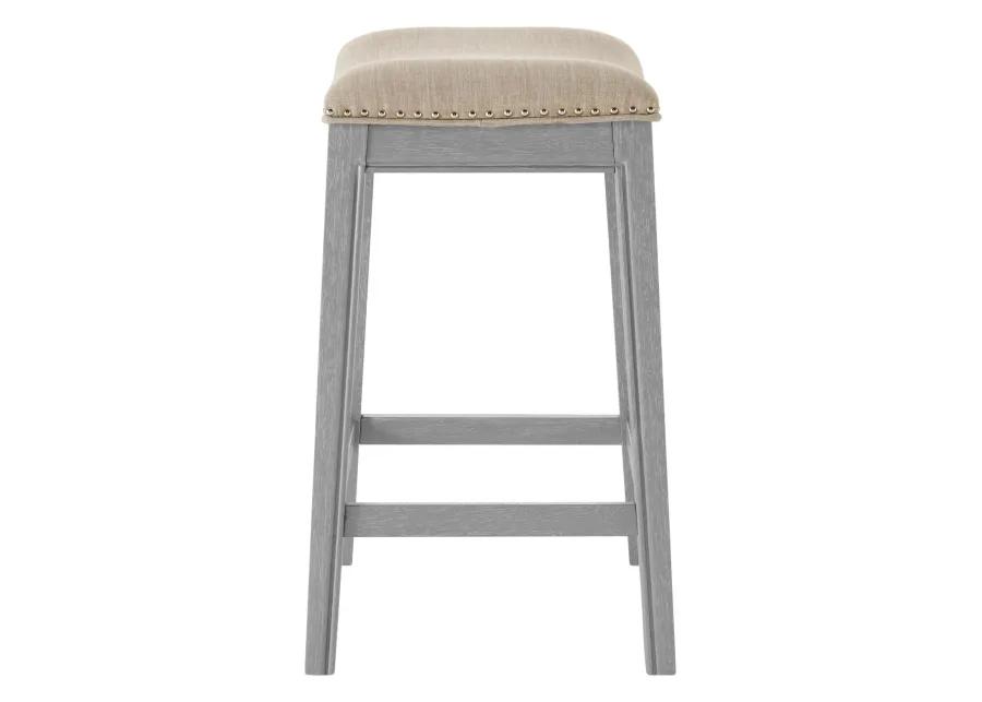 grover kd fabric counter stool ash gray frame, lyon cream(assembly required)