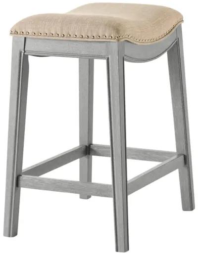 grover kd fabric counter stool ash gray frame, lyon cream(assembly required)