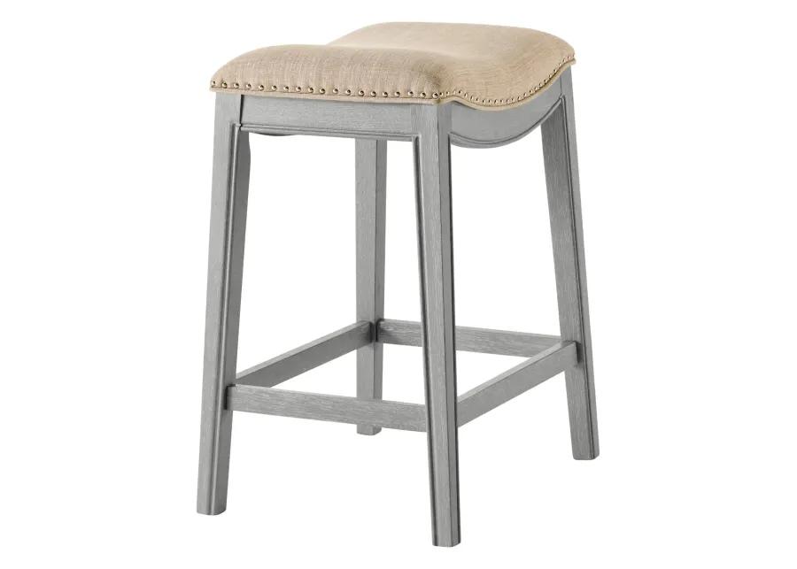 grover kd fabric counter stool ash gray frame, lyon cream(assembly required)