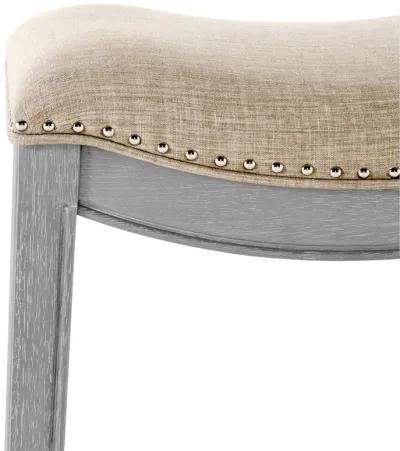 grover kd fabric counter stool ash gray frame, lyon cream(assembly required)