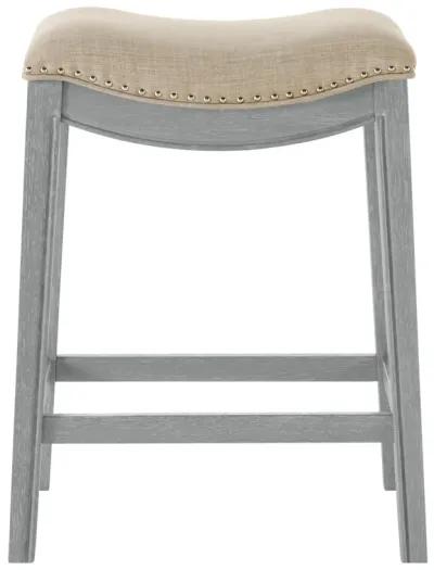 grover kd fabric counter stool ash gray frame, lyon cream(assembly required)