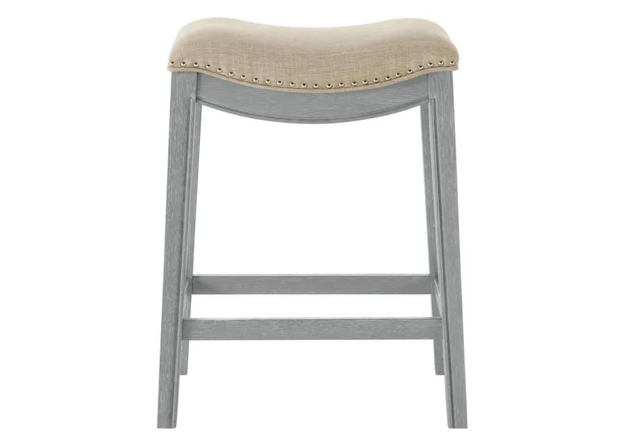 grover kd fabric counter stool ash gray frame, lyon cream(assembly required)