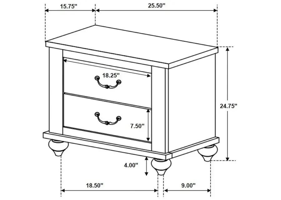 Stillwood 2-drawer Nightstand Vintage Linen