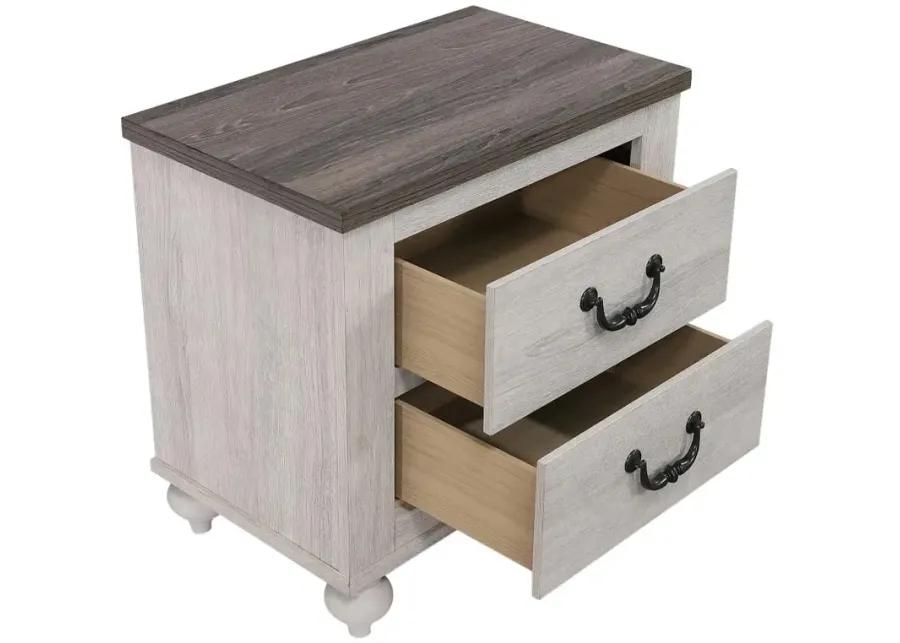 Stillwood 2-drawer Nightstand Vintage Linen