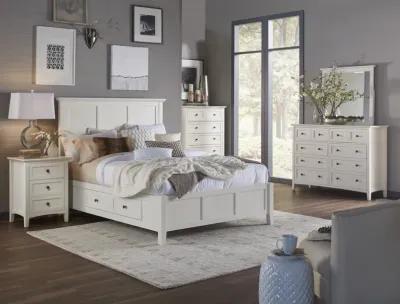 Paragon California King-size Four Drawer Storage Bed in White