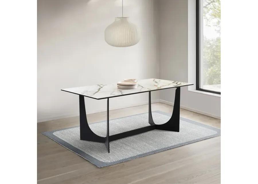 Esme Dining Table in Stone and Metal