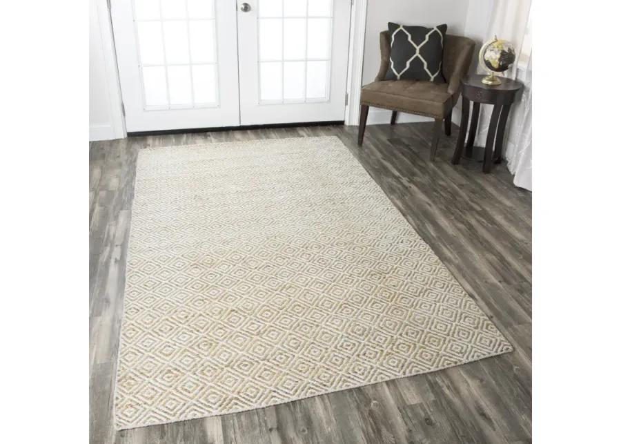 Ellington Natural  pattern  Jute / Wool  5' x 8' Rectangle Rug