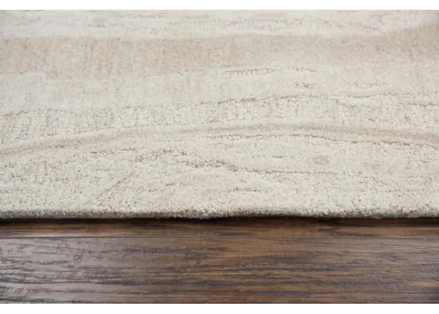 Fifth Avenue Beige Abstract Wool 9'x12' Rectangle Rug