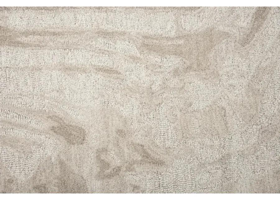 Fifth Avenue Beige Abstract Wool 9'x12' Rectangle Rug