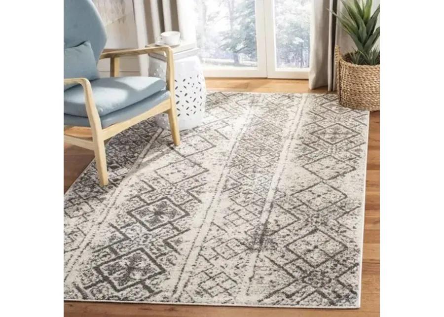 Adirondack Contemporary Silver / Black 2'-6" X 4' Powerloomed Rug