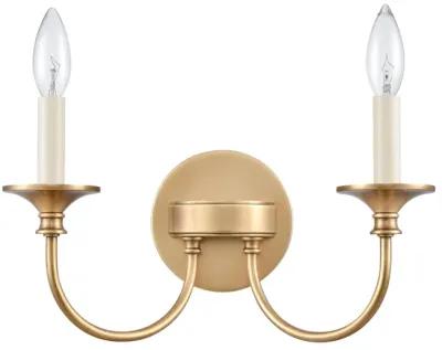 Cecil 14'' Wide 2-Light Vanity Light - Natural Brass