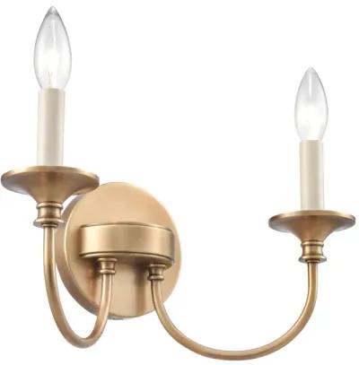 Cecil 14'' Wide 2-Light Vanity Light - Natural Brass