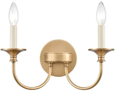 Cecil 14'' Wide 2-Light Vanity Light - Natural Brass