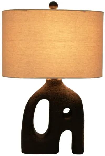 21" Open Cut-out Table Lamp, Black