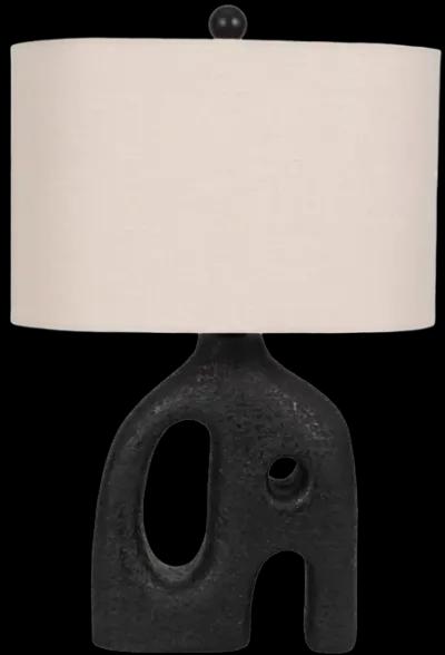 21" Open Cut-out Table Lamp, Black