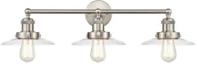 English Pub 28" Wide 3-Light Vanity Light - Satin Nickel