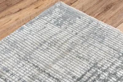 Couture Gray Abstract NZ Wool/Tencel Blend 9'x12' Rectangle Rug