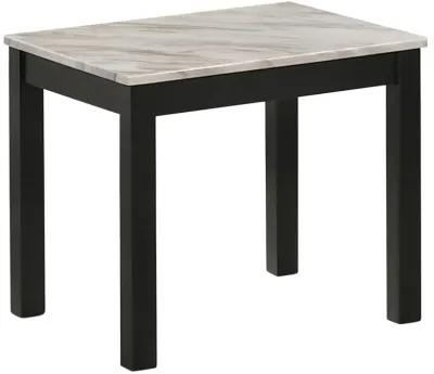 Bates Faux Marble 3-piece Occasional Table Set White and Black