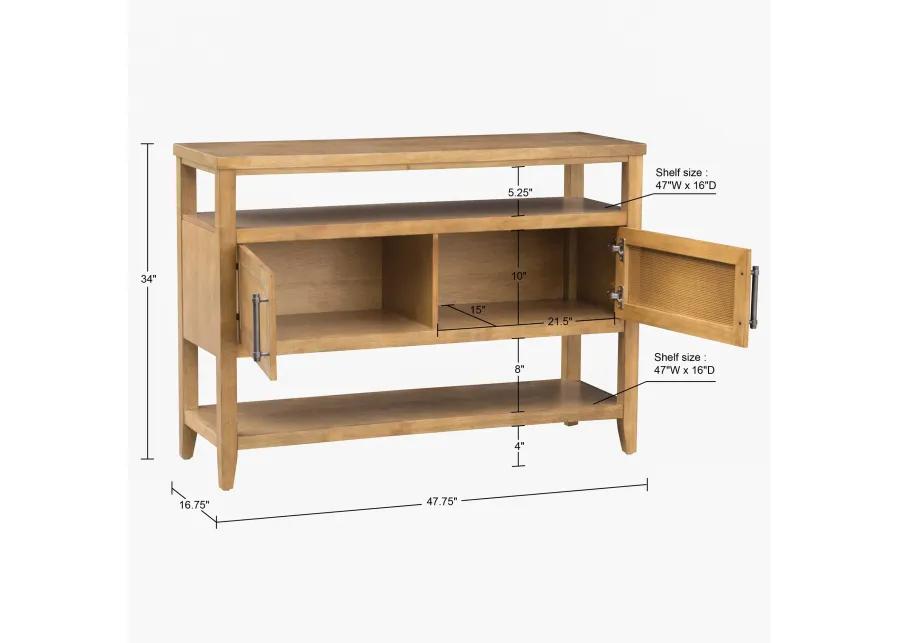 2 Door Storage Console Table