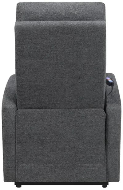 Howie Tufted Upholstered Power Lift Recliner Charcoal