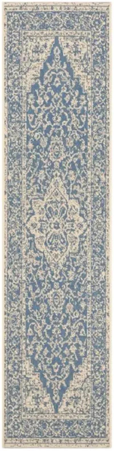 LINDEN 137 Collection LND137M-26 Blue / Creme 2'-2" X 6'